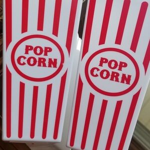 ❗Retro Popcorn Red White Striped Buckets❗
